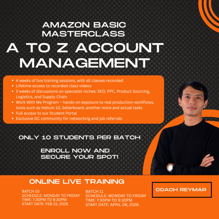 Amazon Basic Masterclass: A to Z Account Management – Online Live Training