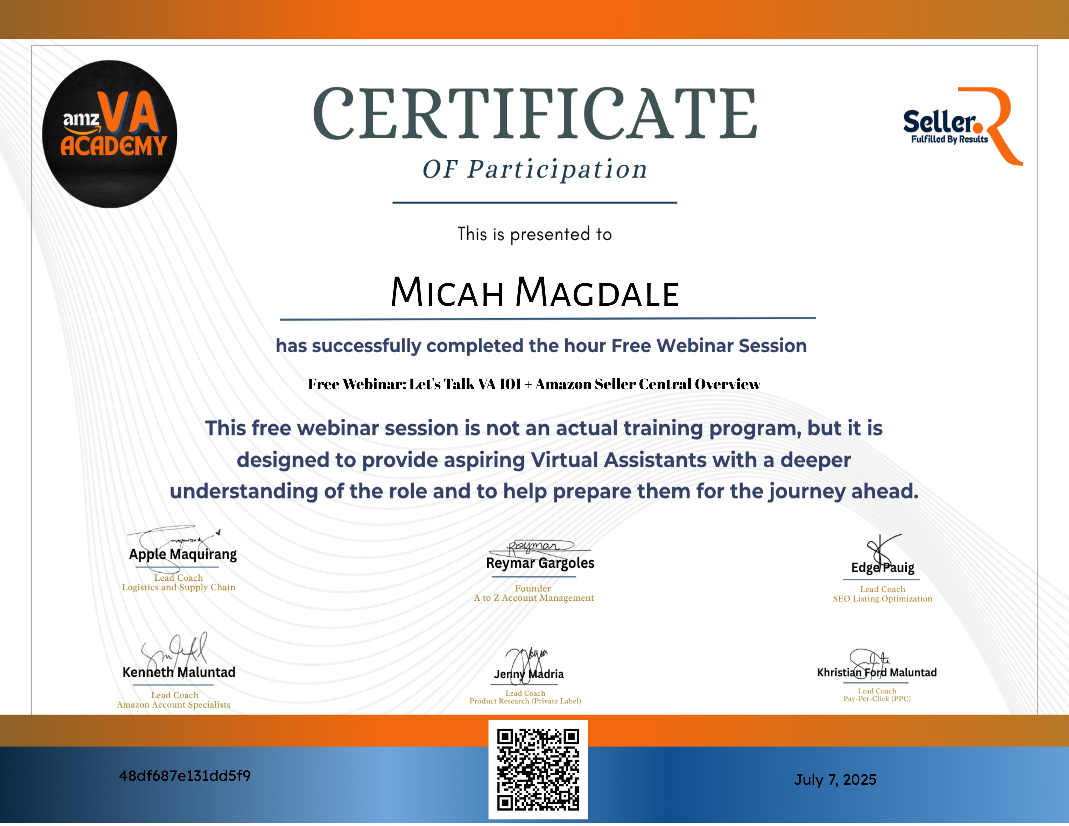 Amazon VA Success Road Map - Self-Paced Training with Certificate Upon Completion